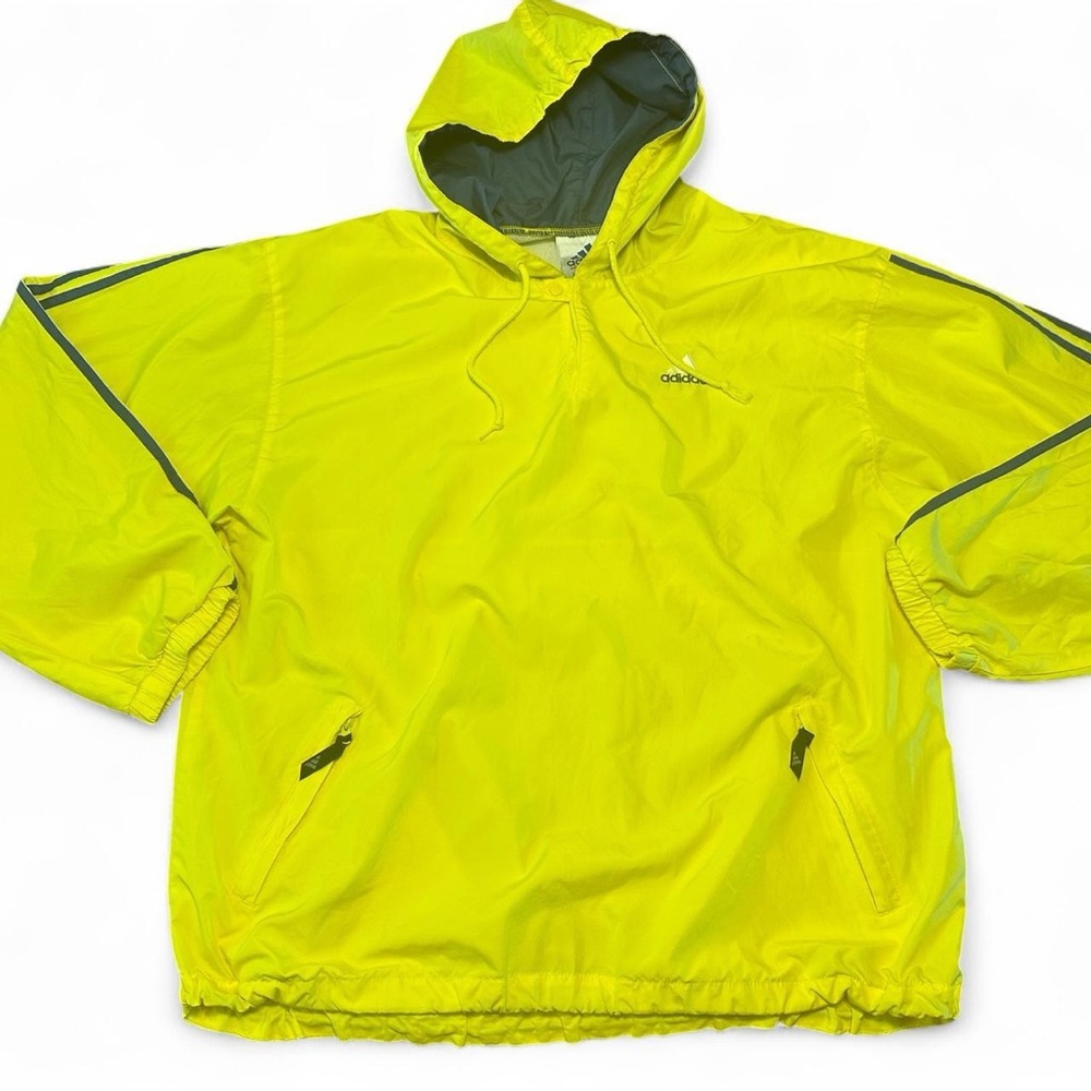 Adidas Men’s Vintage‎ 90s Yellow Windbreaker Jacket Pullover Size Large